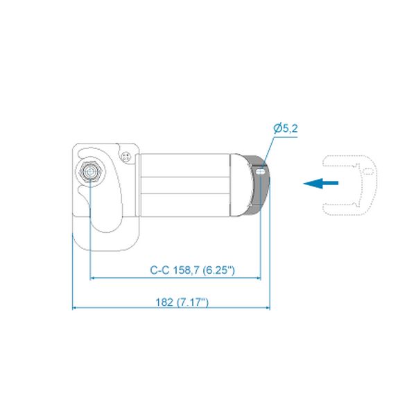 Монтажная скоба для мотора Roca W12 533202 электрополированная