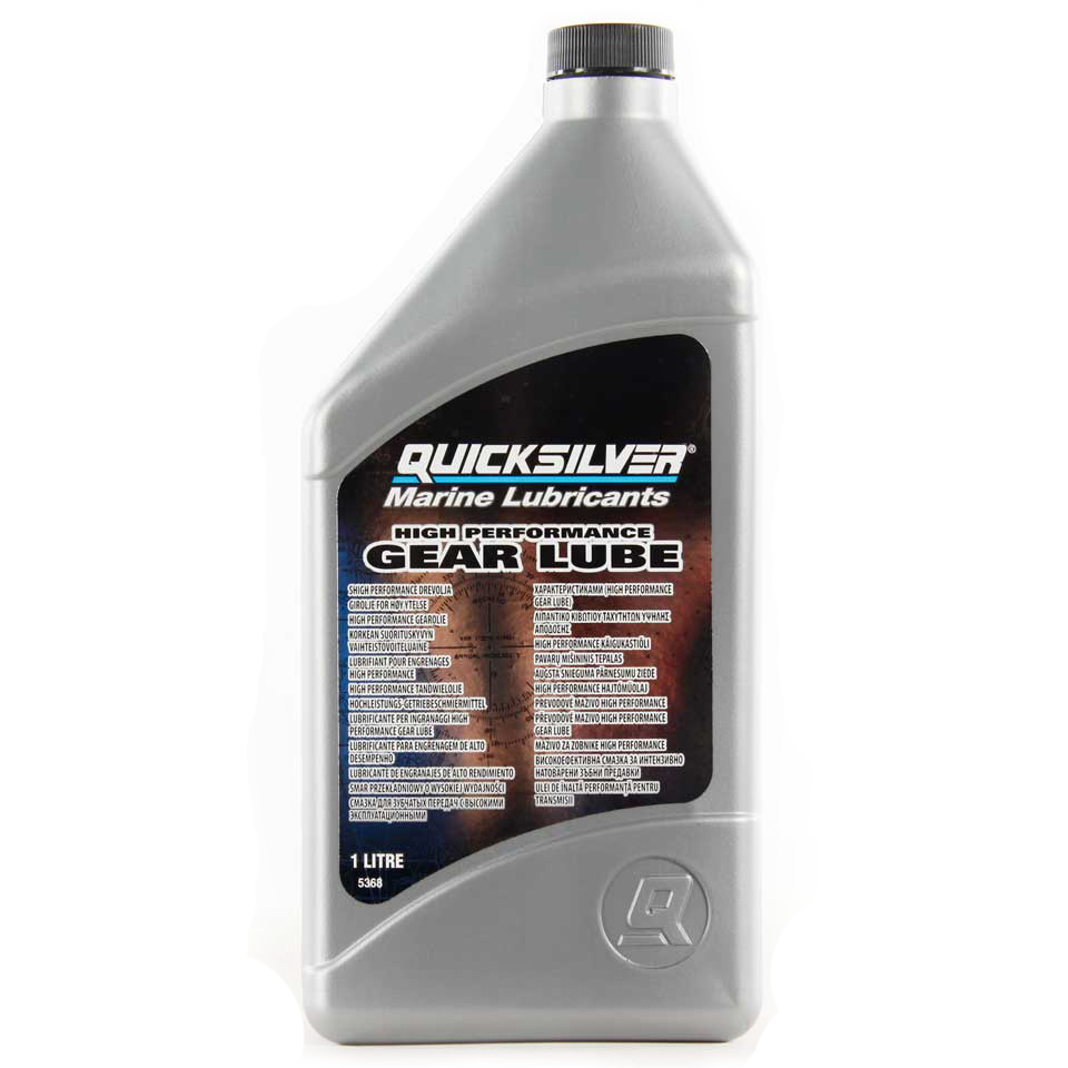 858064QB1 Масло трансмисионное QUICKSILVER Gear Lube High Perfomance SAE 85W-90, полусинтетика, 1л